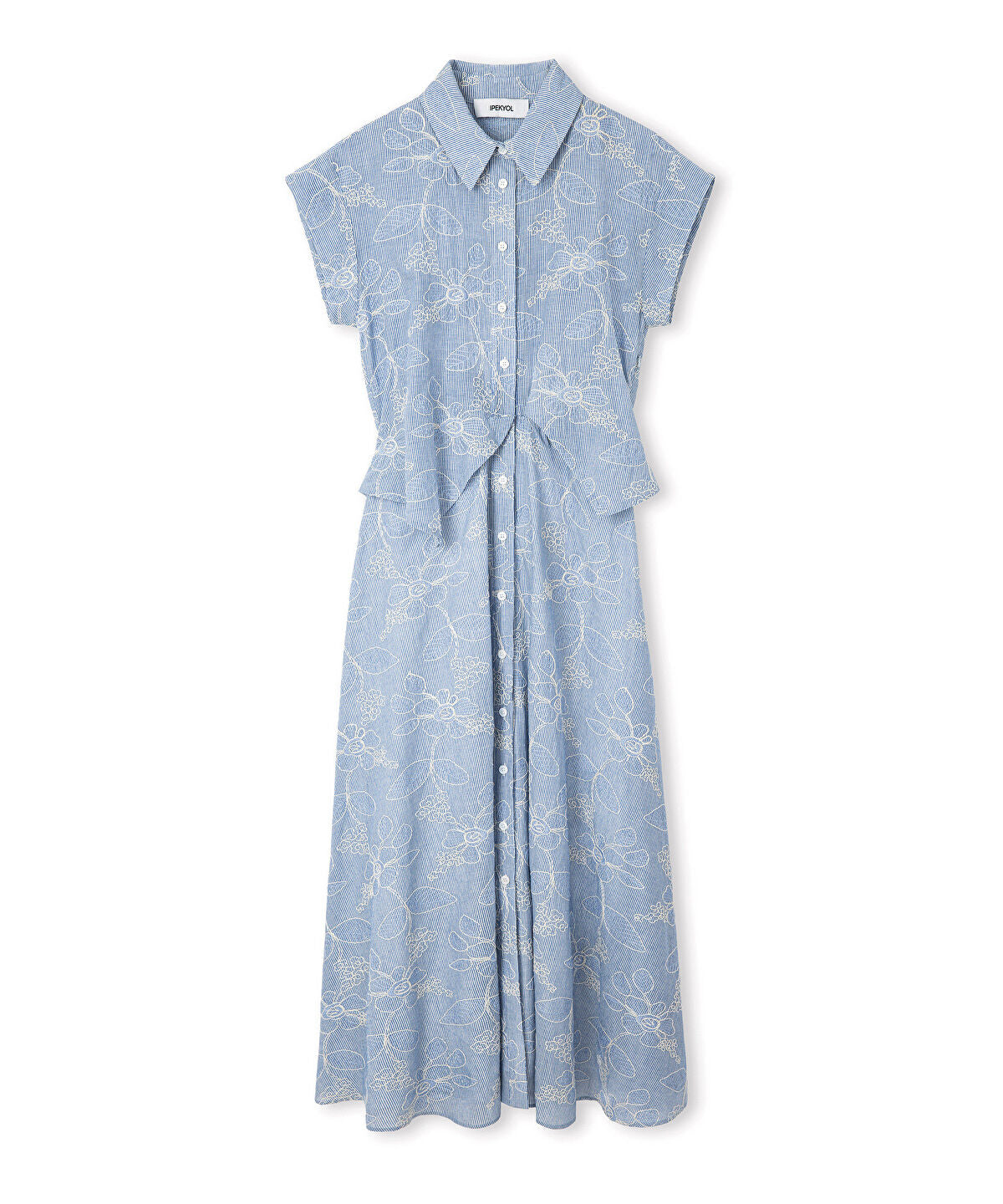 Zoomed Floral Poplin Dress