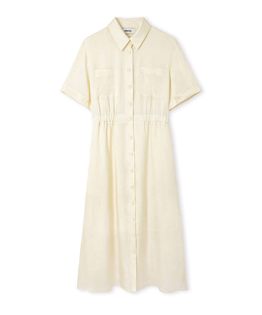 Elasticated Waist Shirt Dress