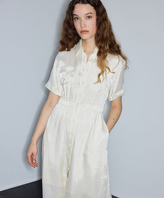 Elasticated Waist Shirt Dress