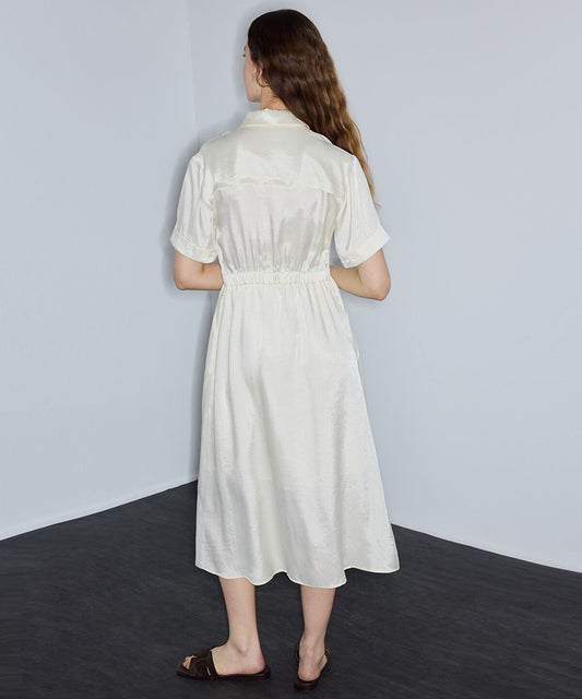 Elasticated Waist Shirt Dress