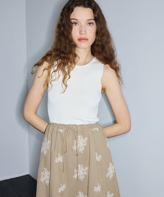 Color-Block Embroidered Dress