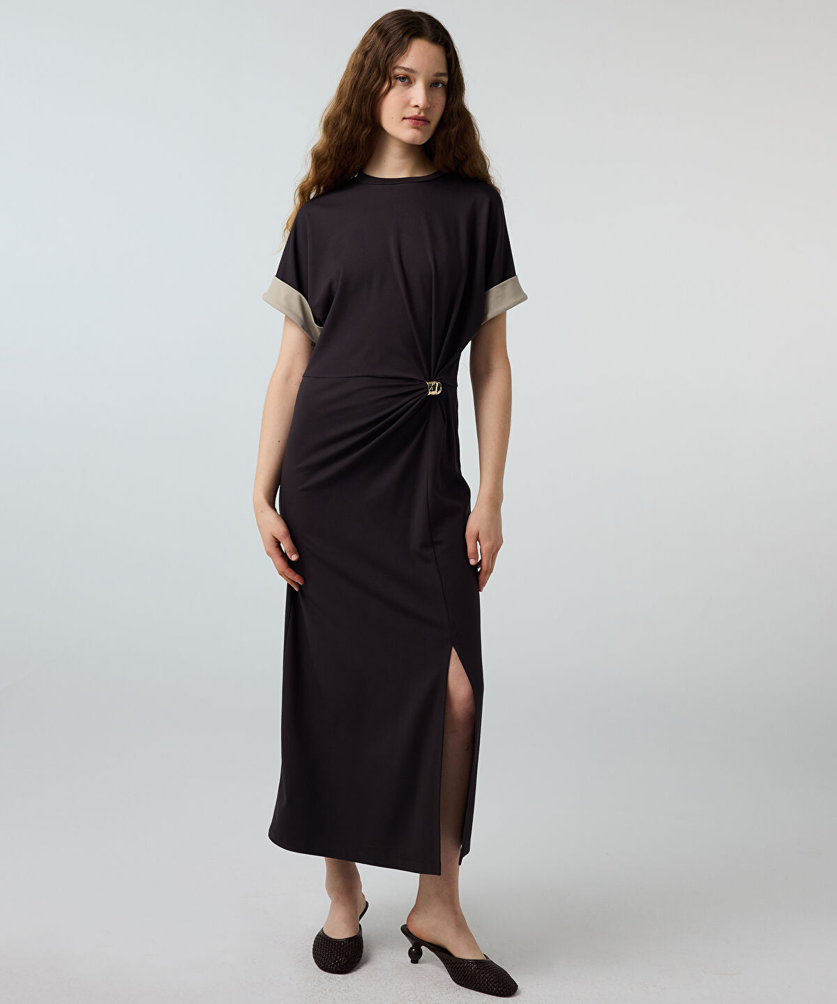 Zoomed Color-Block Jersey Dress