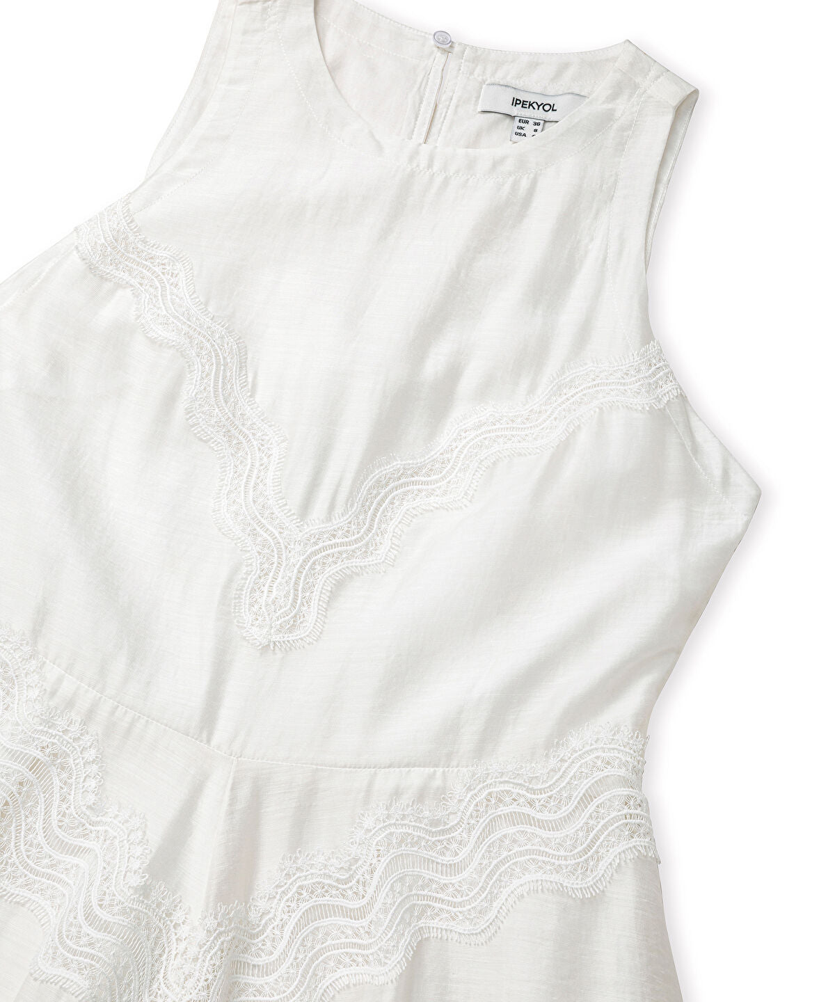 Zoomed Lace-Trimmed Dress