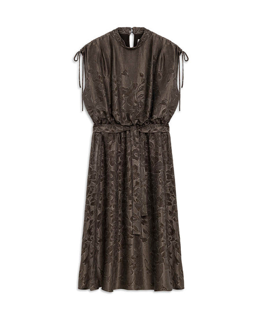 Floral Jacquard Midi Dress
