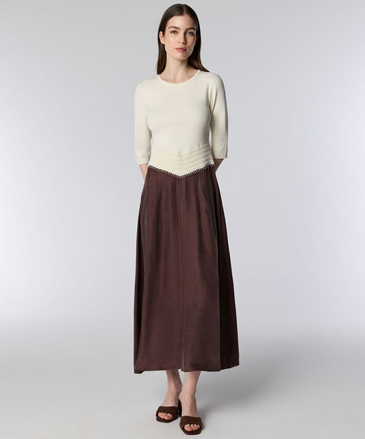 Crochet-Waist Color-Block Dress