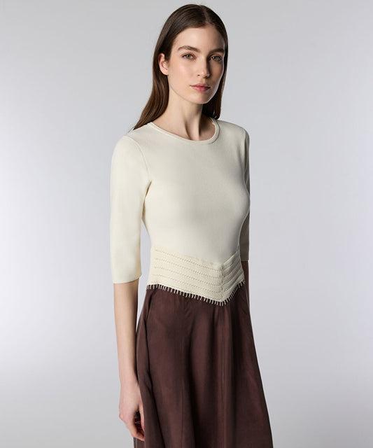 Crochet-Waist Color-Block Dress