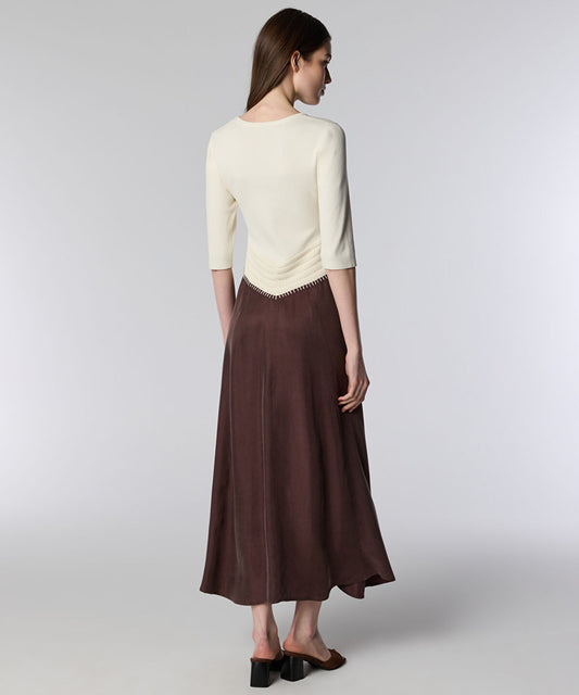 Crochet-Waist Color-Block Dress