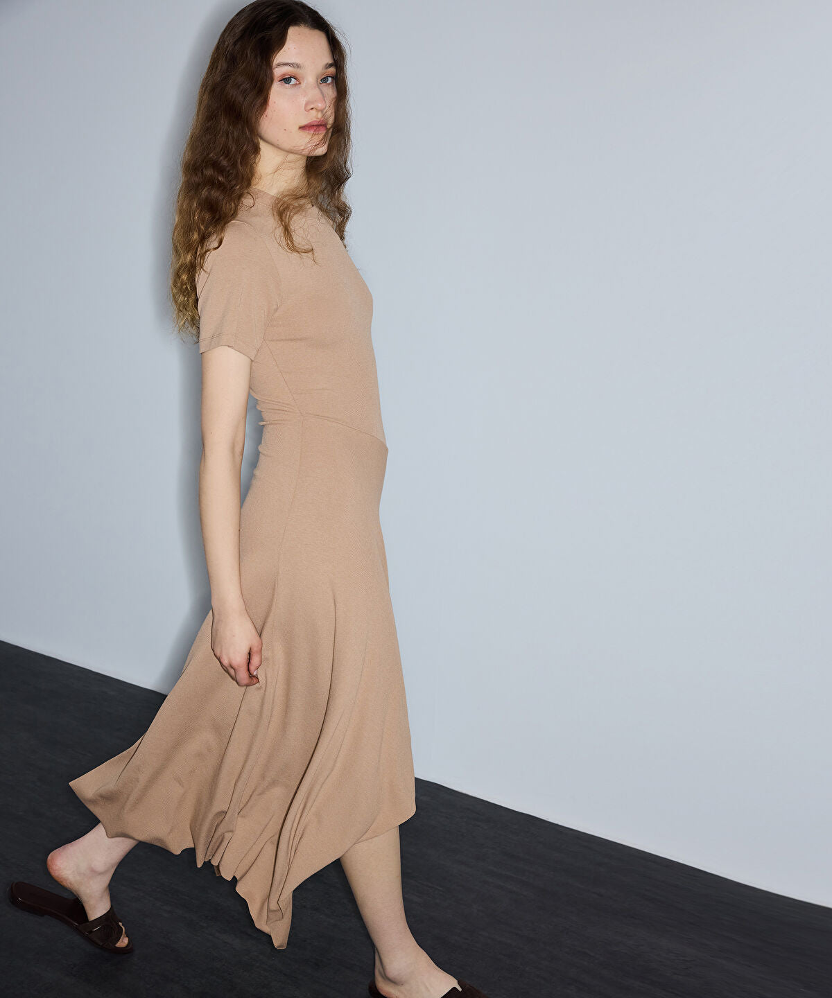 Asymmetric Jersey Dress
