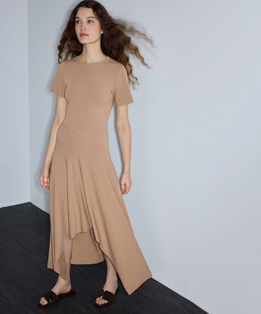 Asymmetric Jersey Dress