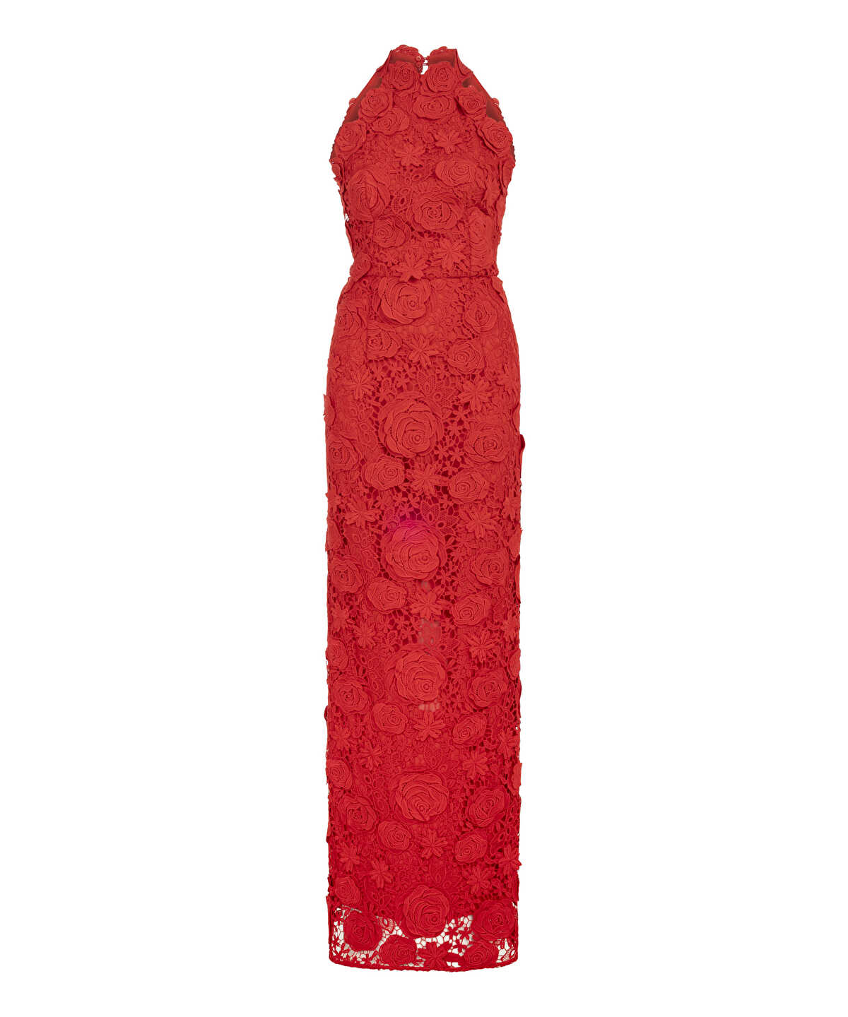 Guipure Dress with Floral Applique