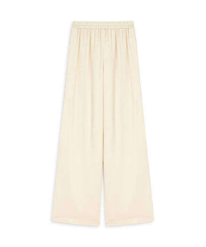 Wide-Leg Elastic Waist Trousers