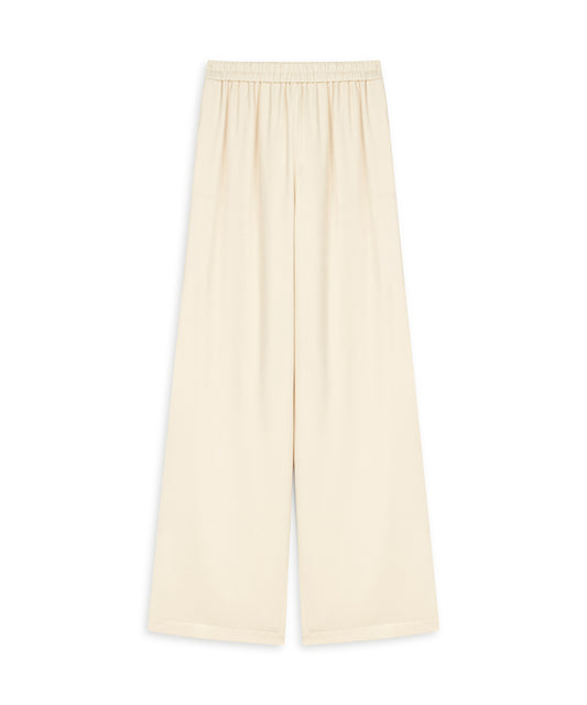 Wide-Leg Elastic Waist Trousers