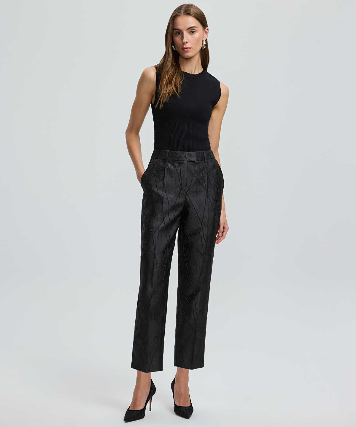 Jacquard Cigarette Trousers