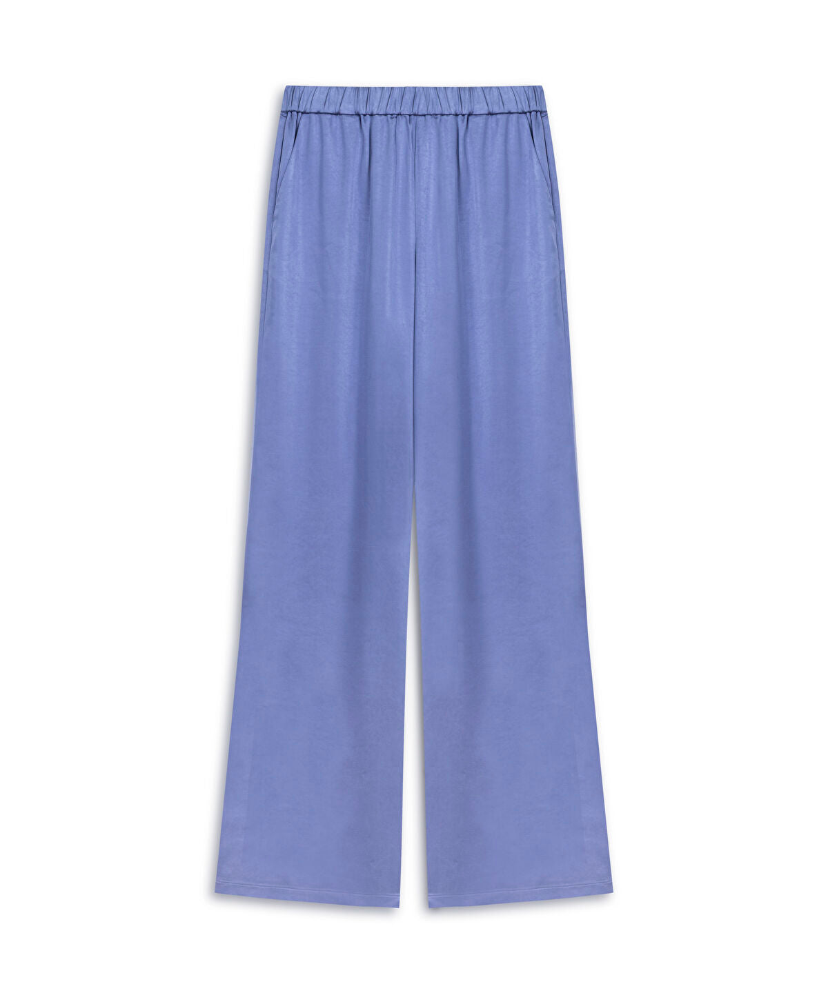 Zoomed Elastic Waist Wide-Leg Trousers