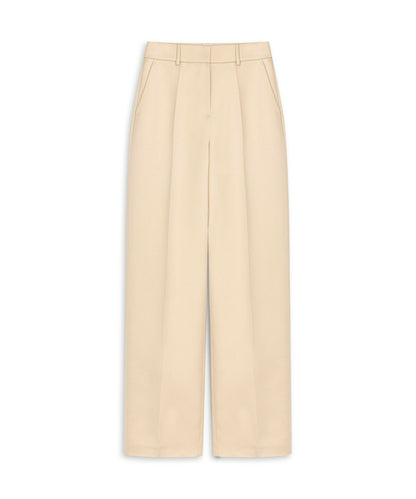Pressed Crease Wide-Leg Trousers
