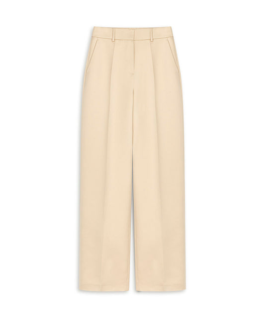 Pressed Crease Wide-Leg Trousers