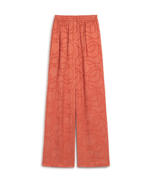 Printed Wide-Leg Trousers