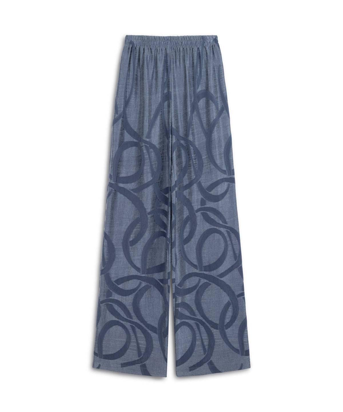 Zoomed Printed Cupro Trousers