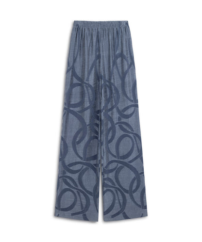 Printed Cupro Trousers