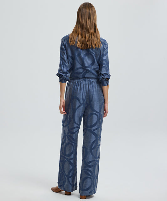 Printed Cupro Trousers