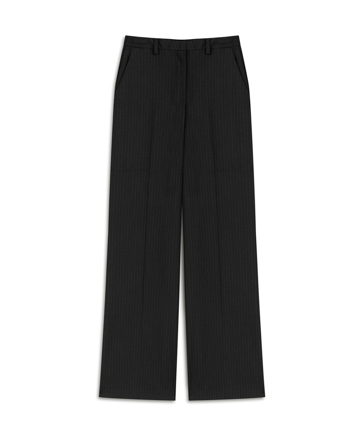 Zoomed Striped Wide-Leg Trousers