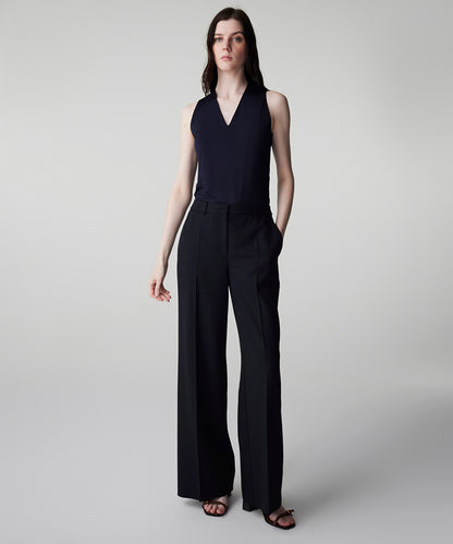 Striped Wide-Leg Trousers