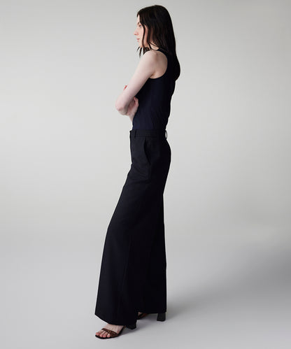 Striped Wide-Leg Trousers