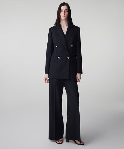 Striped Wide-Leg Trousers