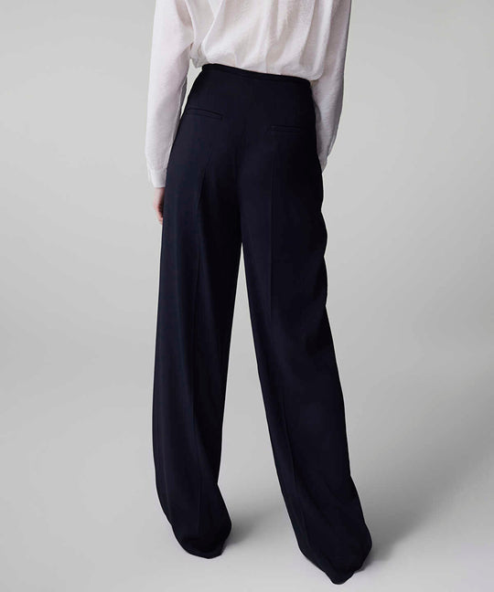 Tie Waist Wide-Leg Trousers