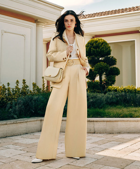 Striped Jacquard Trousers