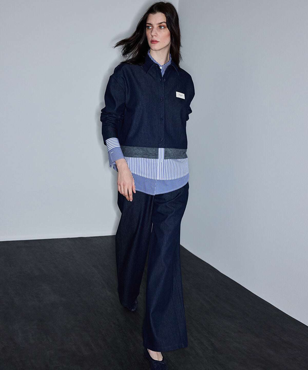 Zoomed Triple Layer Contrast Waist Trousers