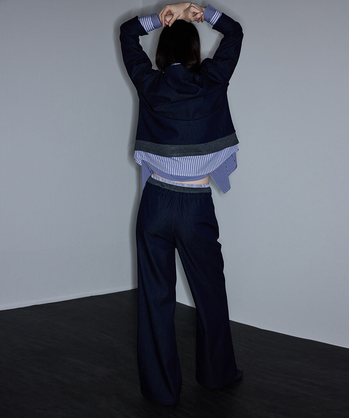 Triple Layer Contrast Waist Trousers