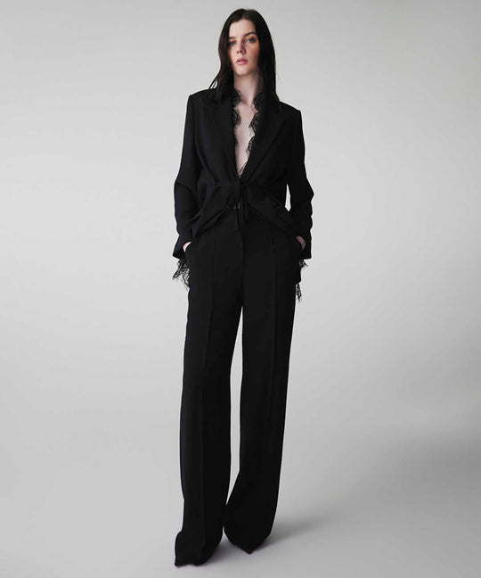Lace Applique Trousers