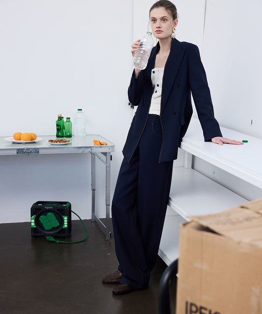 Belted Wide-Leg Trousers