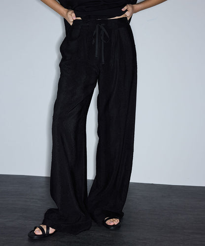 Jacquard Wide-Leg Trousers