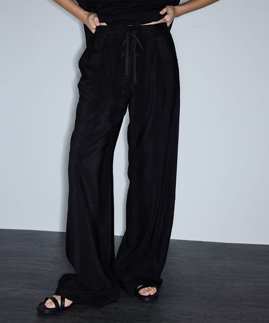 Jacquard Wide-Leg Trousers