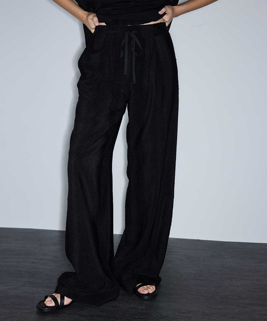 Jacquard Wide-Leg Trousers