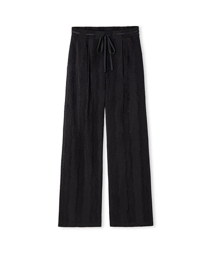 Jacquard Wide-Leg Trousers