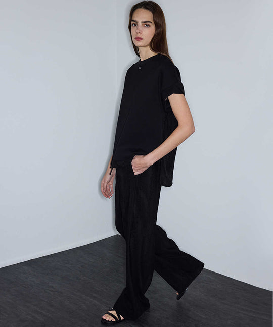 Jacquard Wide-Leg Trousers