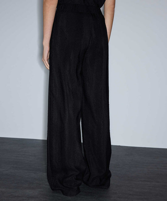 Jacquard Wide-Leg Trousers