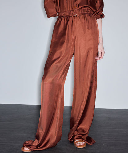 Wide-Leg Trousers with Elastic Waistband