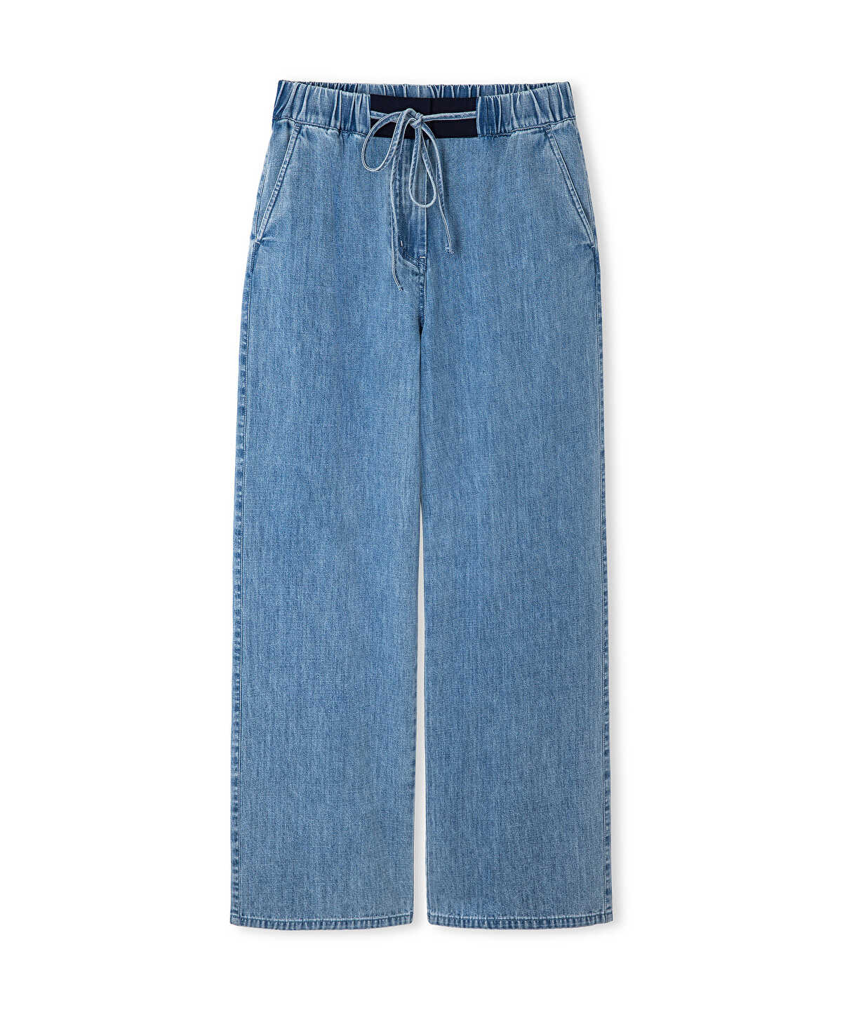 Contrast Waistband Jeans