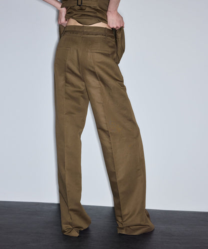 Belted Wide Leg Trousers
