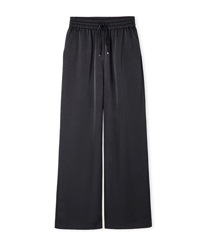 Satin Wide Leg Trousers 