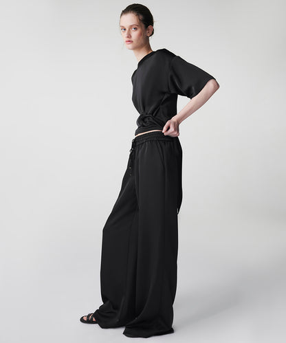 Satin Wide Leg Trousers 