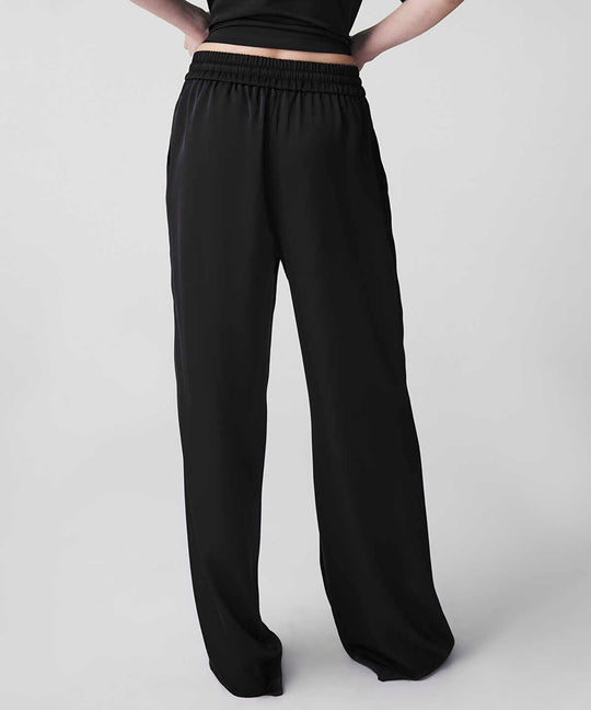 Satin Wide Leg Trousers 