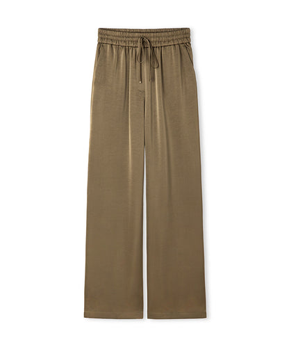 Satin Wide Leg Trousers 