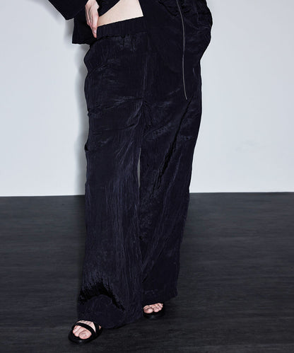 Crinkle-Effect Trousers 