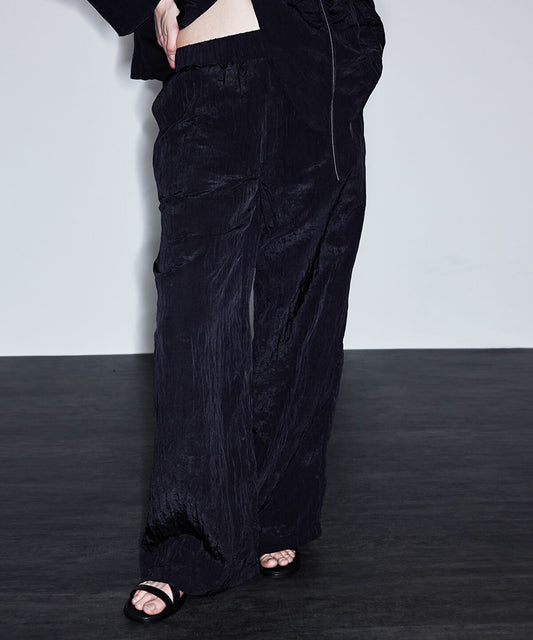 Crinkle-Effect Trousers 
