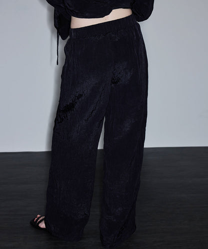 Crinkle-Effect Trousers 